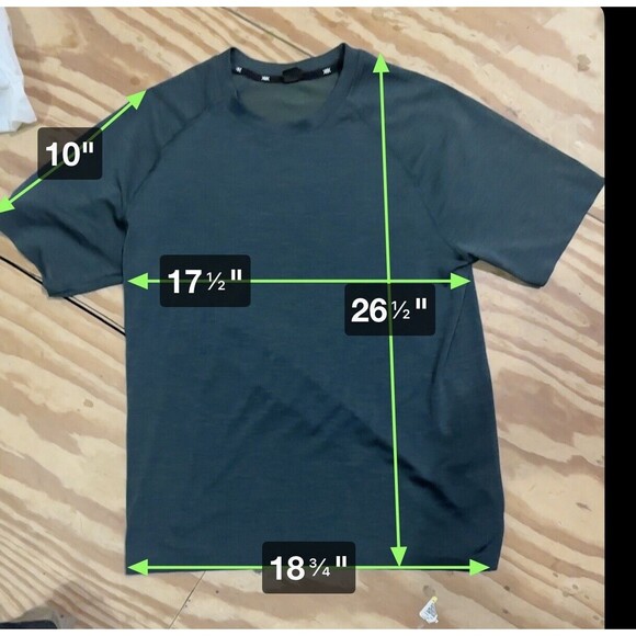 RHONE Men’s‎ Active Shirt Blue Green $78 MSRP See Pics For Size  EUC - Picture 4 of 5